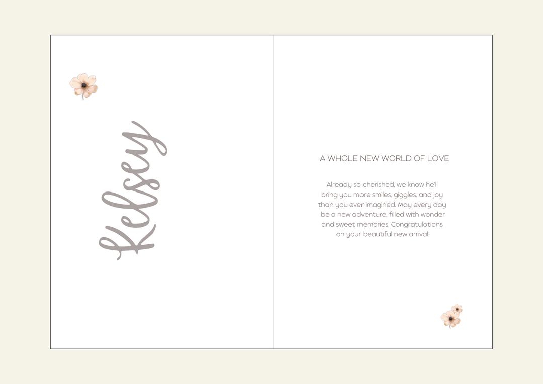 Signature Rabbit Personalised Congratulations Card | Celebratory Cards by  – ["Celebratory Card","Hello World","New Arrival","Personalised"] from BabyStuff.com.mt