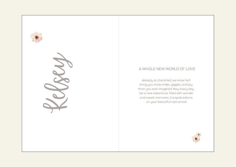 Signature Rabbit Personalised Congratulations Card | Celebratory Cards by  – ["Celebratory Card","Hello World","New Arrival","Personalised"] from BabyStuff.com.mt