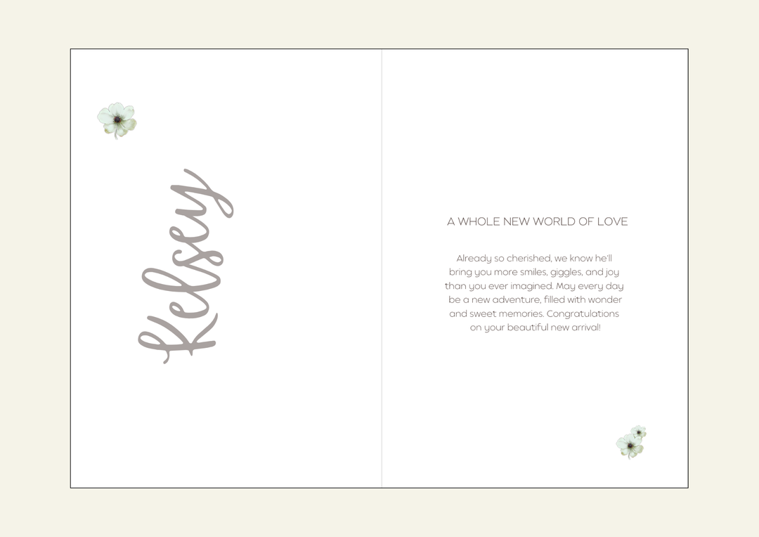 Signature Rabbit Personalised Congratulations Card | Celebratory Cards by  – ["Celebratory Card","Hello World","New Arrival","Personalised"] from BabyStuff.com.mt