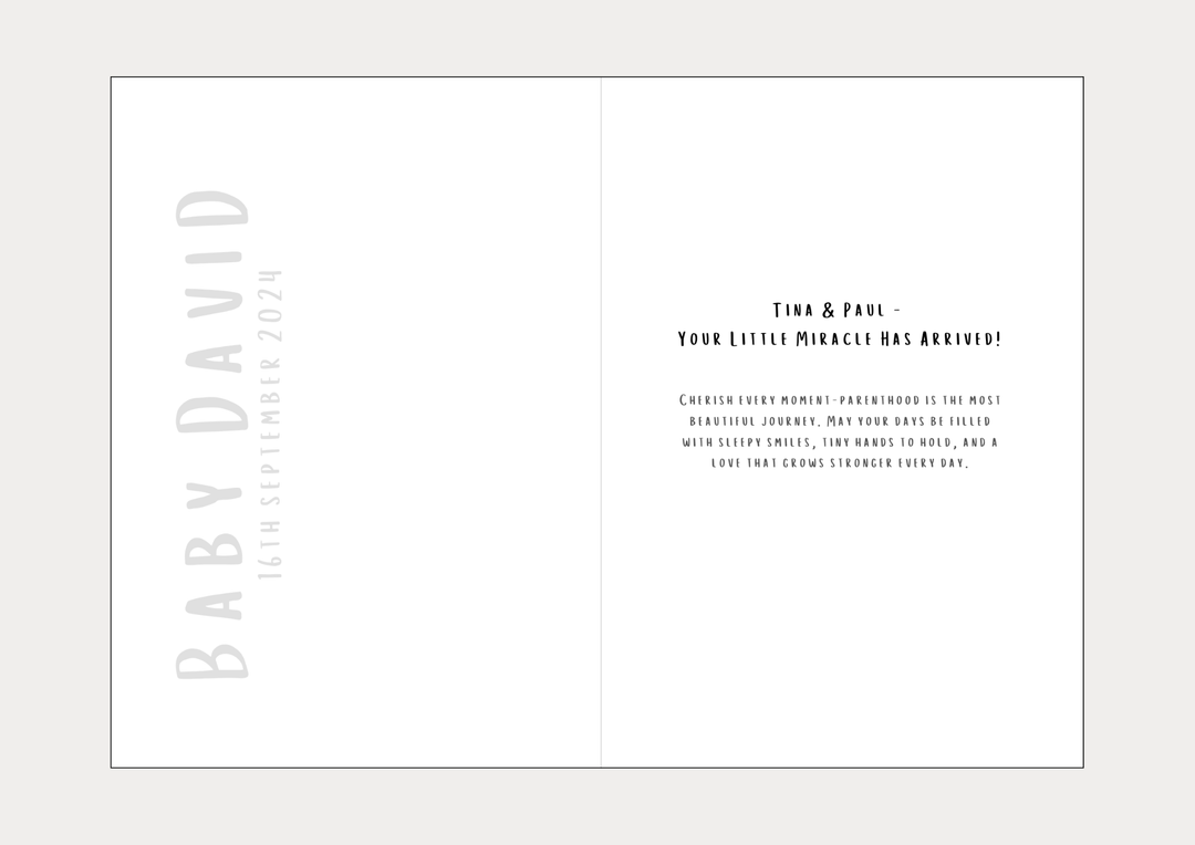 "New Arrival" Personalised Congratulations Card | Celebratory Cards by  – ["Celebratory Card","New Arrival","Personalised"] from BabyStuff.com.mt