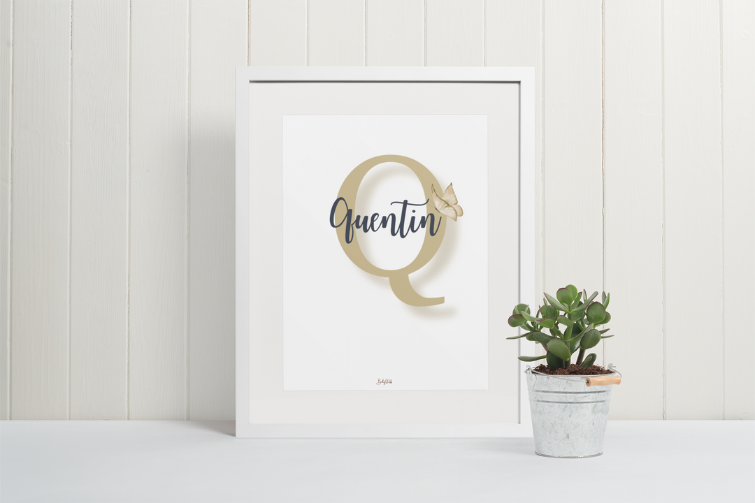 Signature "Joshico Butterfly" A3 Print | A3 Nursery & Bedroom Prints by  – ["Personalised","Prints"] from BabyStuff.com.mt