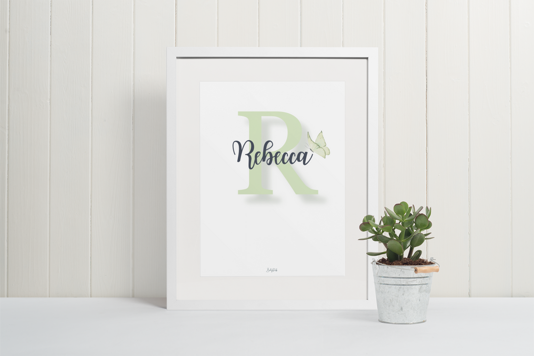 Signature "Joshico Butterfly" A3 Print | A3 Nursery & Bedroom Prints by  – ["Personalised","Prints"] from BabyStuff.com.mt