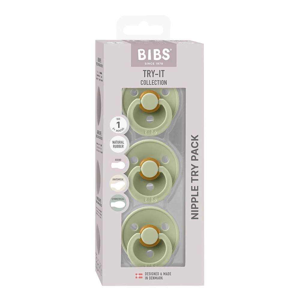 BIBS Try-It Collection - 3 Pacifier Types in One