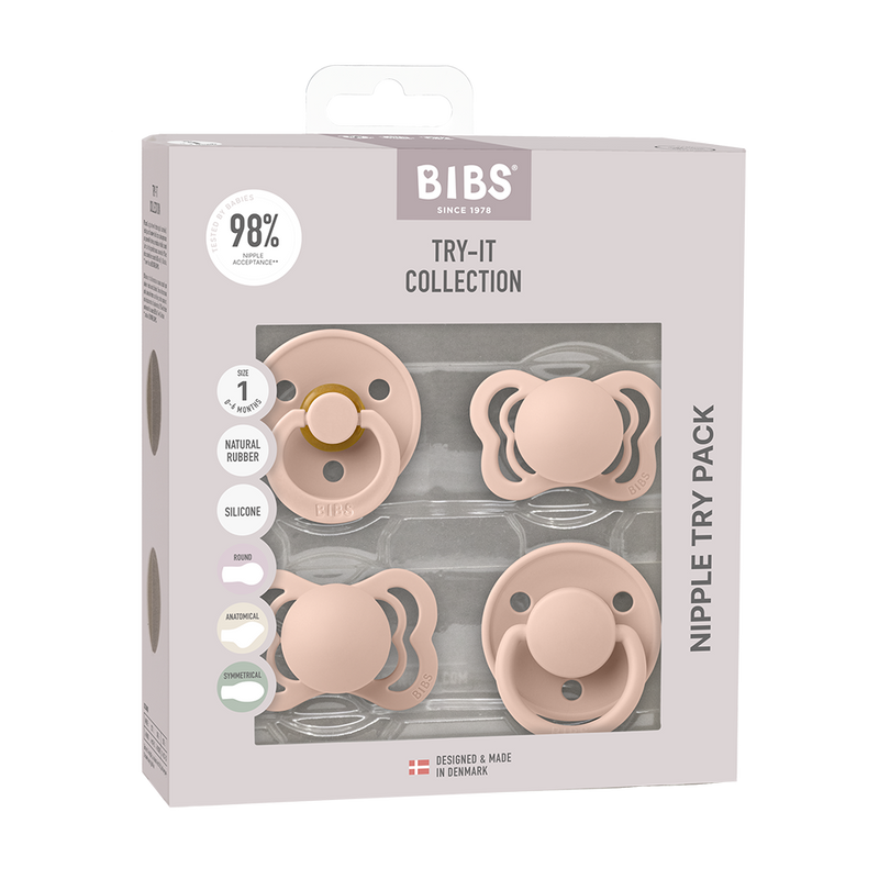 BIBS Try-It Collection - 4 Pacifier Types in One