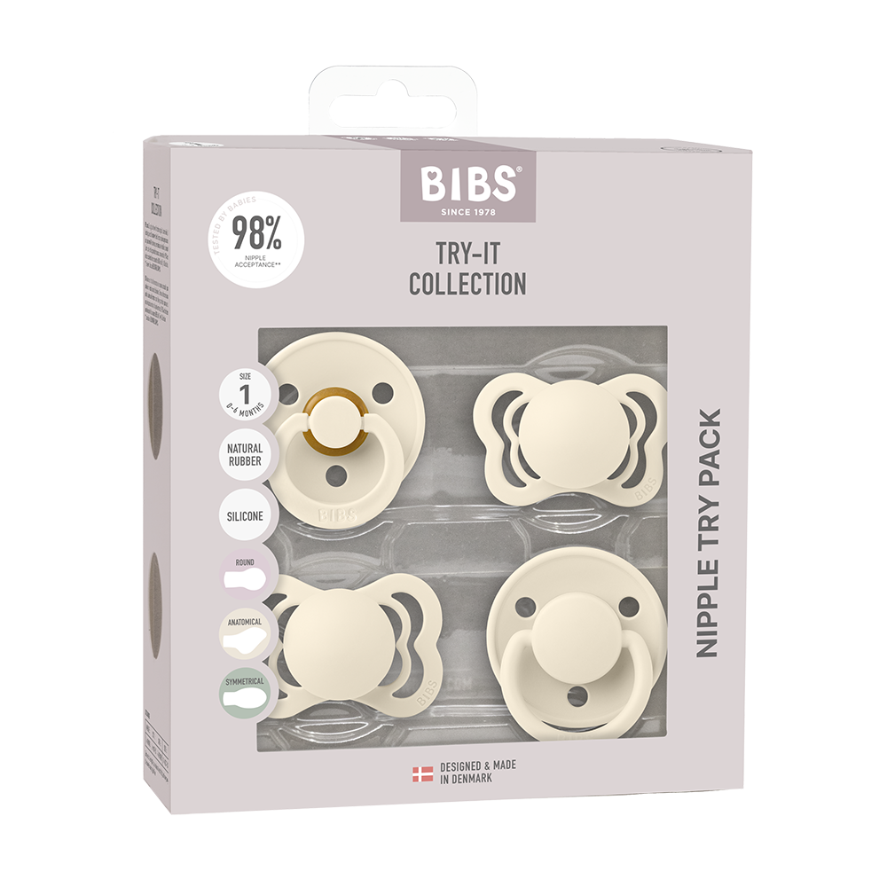 BIBS Try-It Collection - 4 Pacifier Types in One