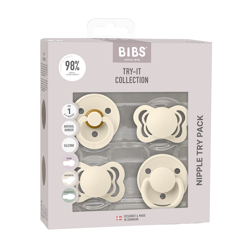 BIBS Try-It Collection - 4 Pacifier Types in One
