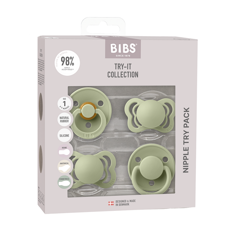 BIBS Try-It Collection - 4 Pacifier Types in One