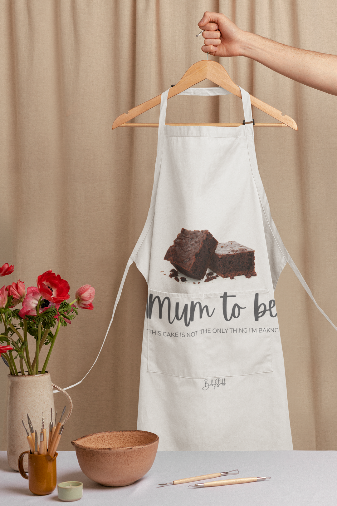 Mum-to-Be Baking Apron – Brownie Edition