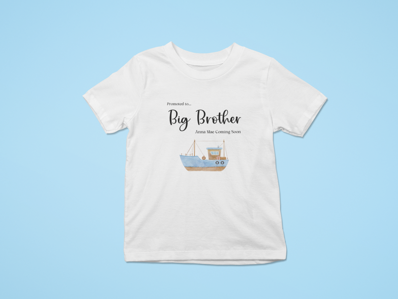 white t-shirt with big brother text