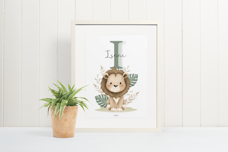 Lush Lion – A3 Nursery Print