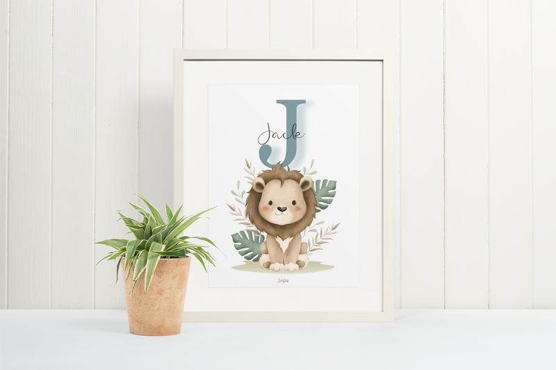 Lush Lion – A3 Nursery Print