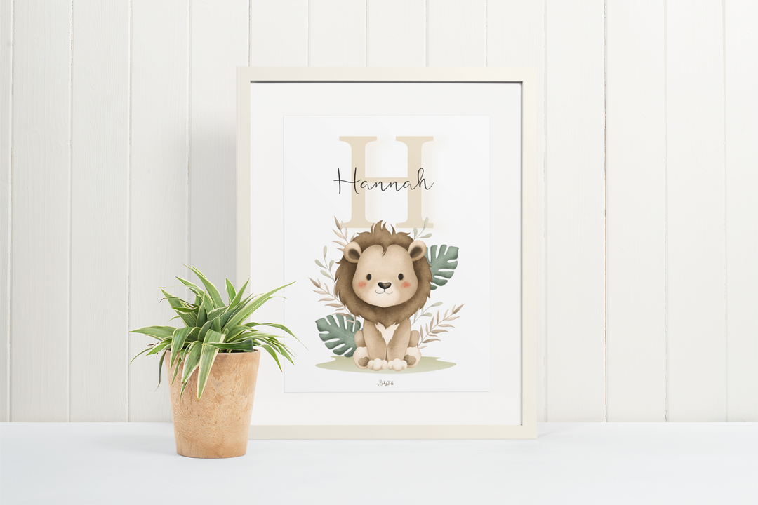 Harrah name baby wall print