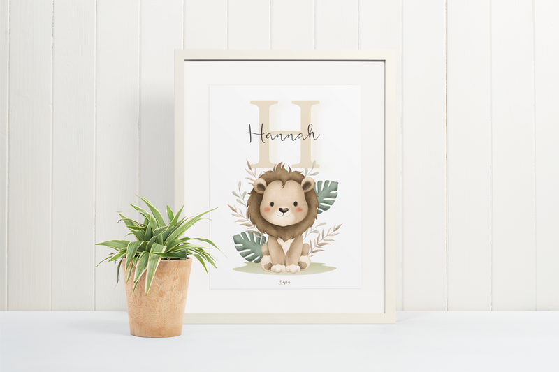 Harrah name baby wall print