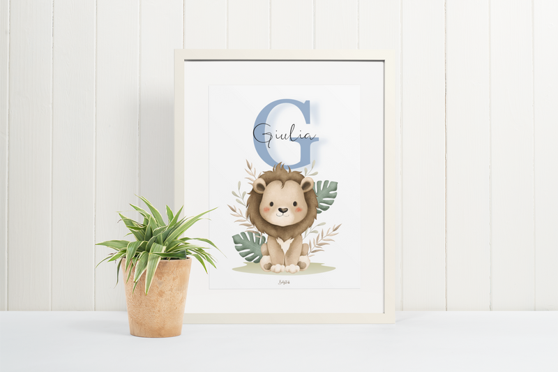baby wall print with G letter
