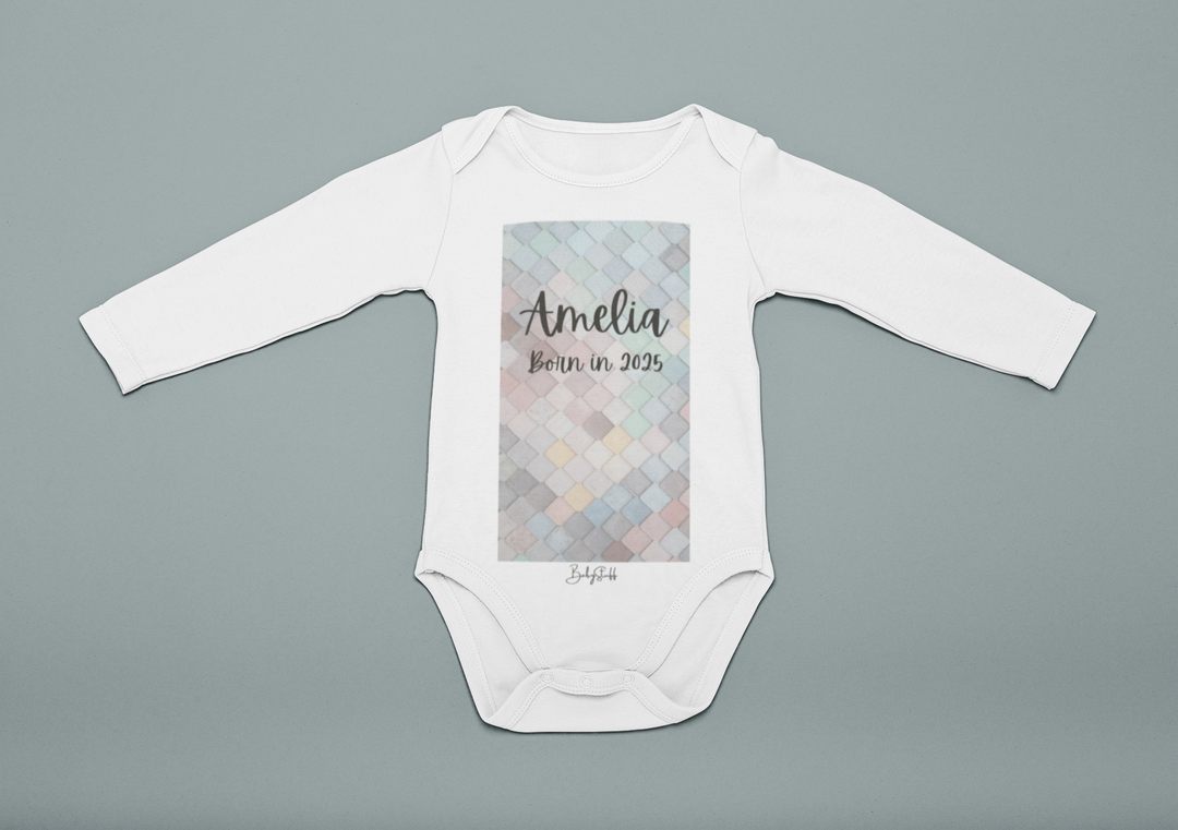 Tiny Tiles Personalised Baby Grow