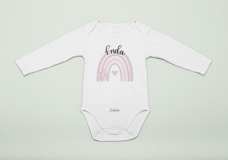 Heart Rainbow Baby Grow