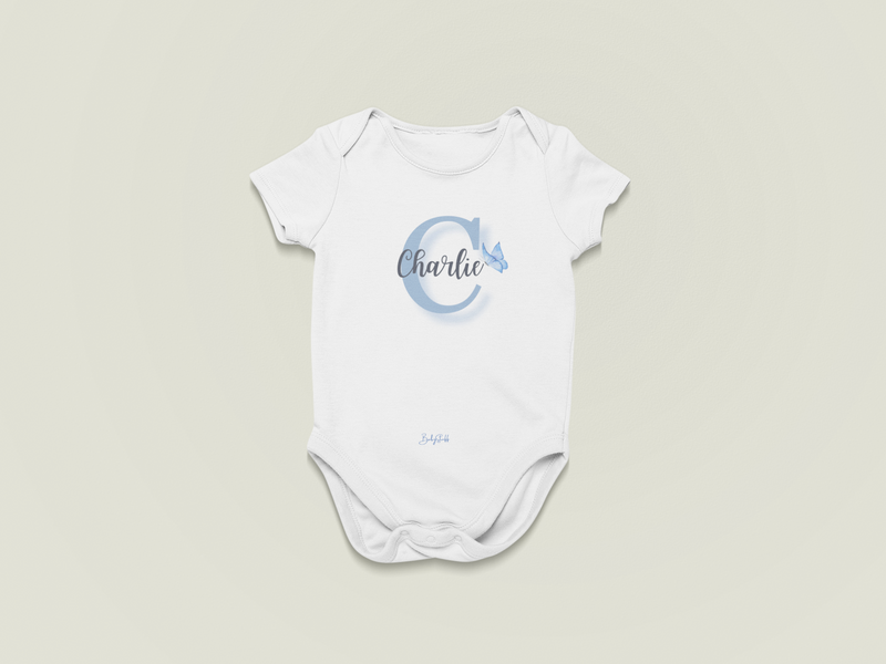 Infant Signature Joshico Butterfly Baby Grow | Short Sleeve Baby Grows by  – ["Baby Grow","Name Me","Personalised"] from BabyStuff.com.mt