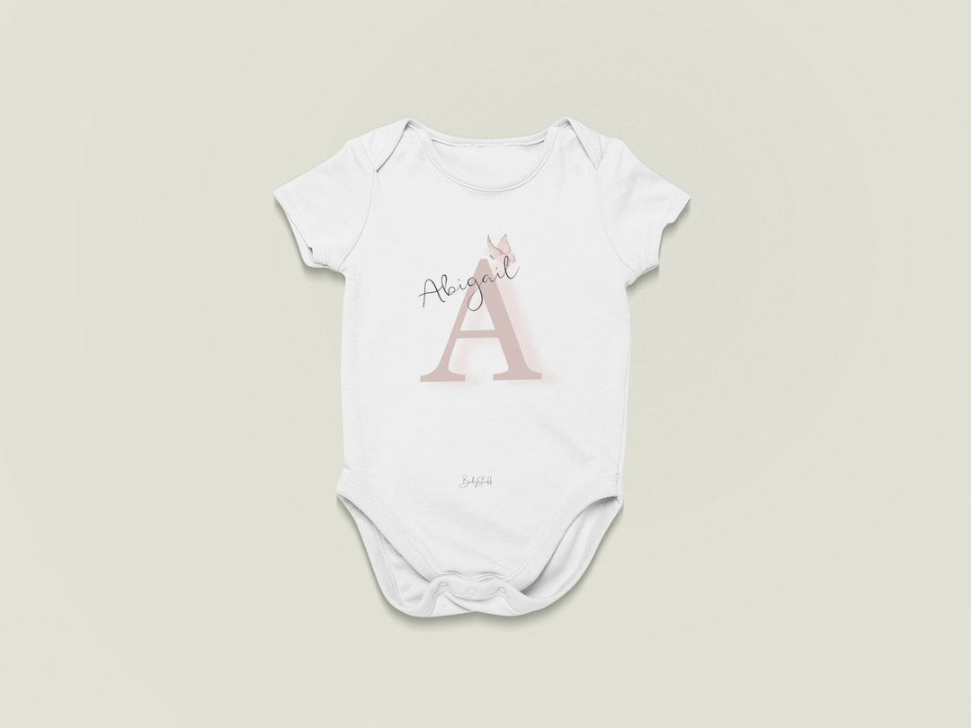 Infant Signature Featherly Butterfly Baby Grow | Short Sleeve Baby Grows by  – ["Baby Grow","Name Me","Personalised"] from BabyStuff.com.mt