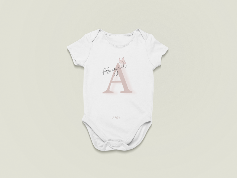 Infant Signature Featherly Butterfly Baby Grow | Short Sleeve Baby Grows by  – ["Baby Grow","Name Me","Personalised"] from BabyStuff.com.mt