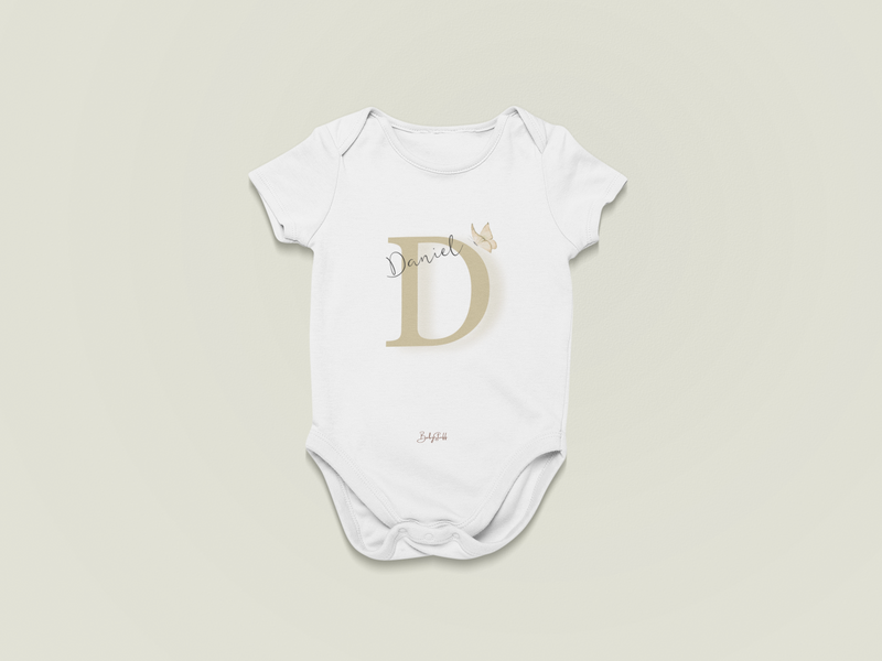 Infant Signature Featherly Butterfly Baby Grow | Short Sleeve Baby Grows by  – ["Baby Grow","Name Me","Personalised"] from BabyStuff.com.mt